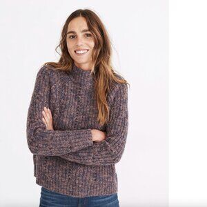 Madewell Pointelle Mockneck Pullover Sweater